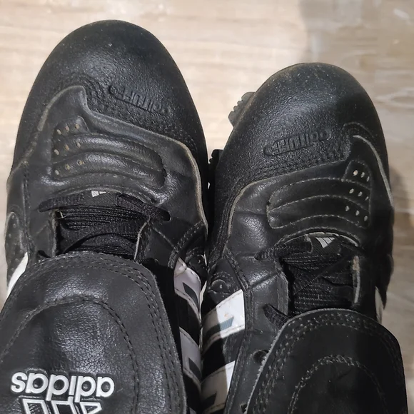 Adidas Softball Cleats Black Athletic Shoes Size 9 - Picture 7 of 8